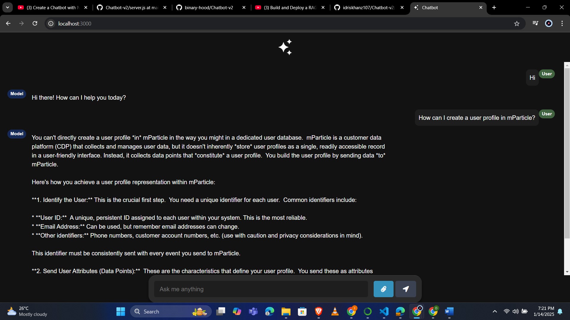 Building a Support Agent Chatbot for CDP 